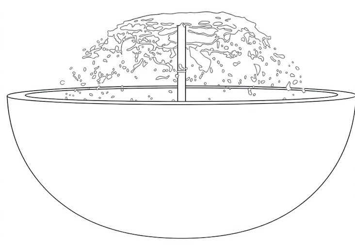 Fountain Bowl technical drawing