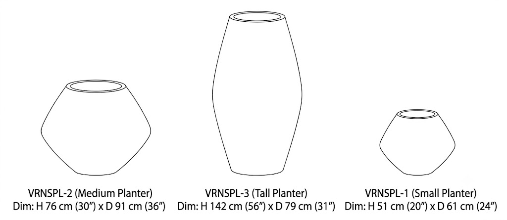 Varanasi Planter technical drawing